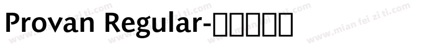 Provan Regular字体转换
